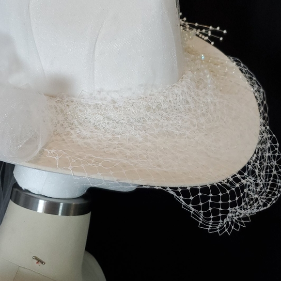 Bailey 7 1/8 western wedding bridal hat - Picture 5 of 13